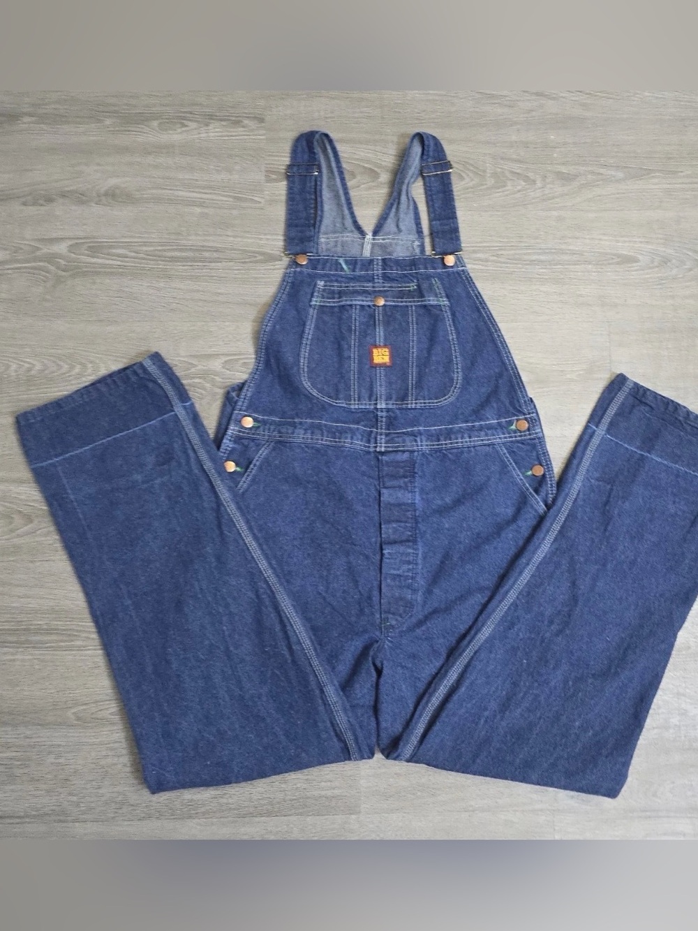 Vintage Big Ben Denim Overalls Mens 32x32 Blue Jean Workwear Bib Made in USA